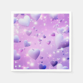 Paarse Gloeiende Hart Servet