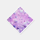 Paarse Gloeiende Hart Servet (Hoek)