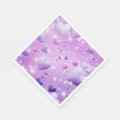 Paarse Gloeiende Hart Servet (Hoek)