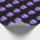 Paarse gloeiende ogen Aliens Cadeaupapier (Hoek)