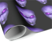 Paarse gloeiende ogen Aliens Cadeaupapier (Rol Hoek)