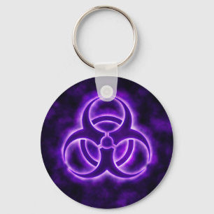 Paarse gloeilamp Sleutelhanger