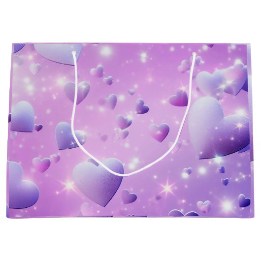Paarse Glow Hart Cadeautas (Voorkant)