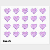 Paarse Glow Hart Sticker (Vel)