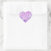 Paarse Glow Hart Sticker (Tas)