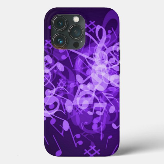 Paarse Glow Muzieknoten   Case-Mate iPhone Case (Achterkant)