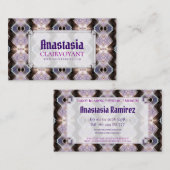 Paarse Glow Sparkly Energy Visitekaartjes (Voorkant / Achterkant)