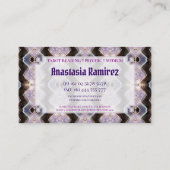 Paarse Glow Sparkly Energy Visitekaartjes (Achterkant)