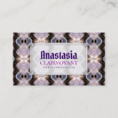 Paarse Glow Sparkly Energy Visitekaartjes (Voorkant)