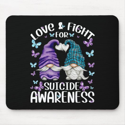 Paarse gnoom met een uilvlinderpatroonzelfmoord A Muismat (Voorkant)