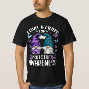Paarse gnoom met een uilvlinderpatroonzelfmoord A T-shirt