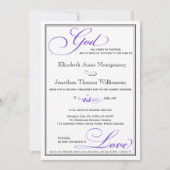 Paarse God is de Christelijke Uitnodiging van het (Voorkant)