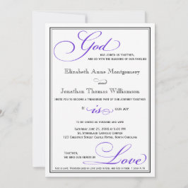 Paarse God is de Christelijke Uitnodiging van het 