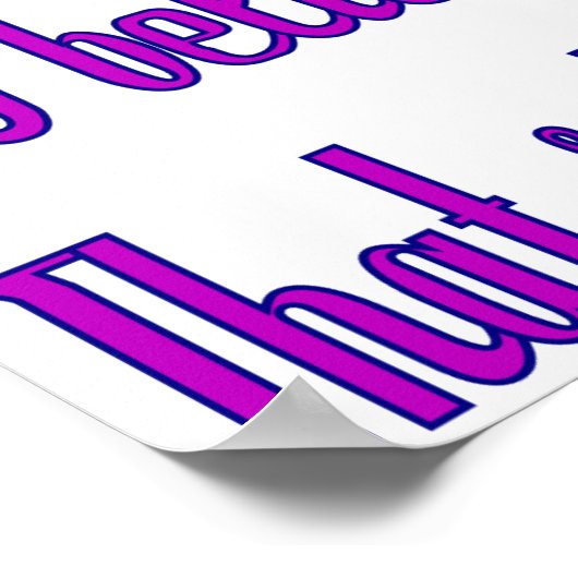 Paarse God zei het Poster (Hoek)