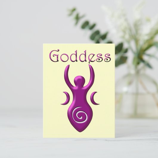 Paarse Goddess Briefkaart (Staand voorkant)