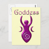 Paarse Goddess Briefkaart (Voorkant / Achterkant)