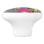paarse goddess mermaid keramische knop (Zijkant)