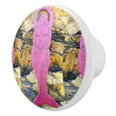 paarse goddess mermaid keramische knop (Rechts)