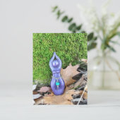 Paarse Godin in de Bossen Herfstblad en Mos Briefkaart (Staand voorkant)