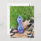 Paarse Godin in de Bossen Herfstblad en Mos Briefkaart (Voorkant / Achterkant)