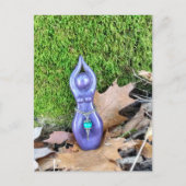 Paarse Godin in de Bossen Herfstblad en Mos Briefkaart (Voorkant)