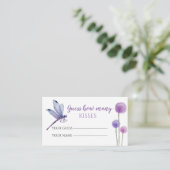 Paarse gok hoeveel kussen er in het spel zijn informatiekaartje (Staand voorkant)