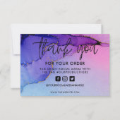 Paarse Gold Abstracte Waterverf Media invoegen (Voorkant)