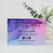 Paarse Gold Abstracte Waterverf Media invoegen (Staand voorkant)