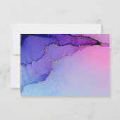 Paarse Gold Abstracte Waterverf Media invoegen (Achterkant)