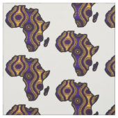 Paarse Gold Africa Map Stof (Swatch)