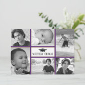 Paarse & Gold Afstuderen uitnodiging, Matte 5 x 7  Kaart (Staand voorkant)