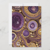 Paarse Gold Agaat Verrassing 30e Verjaardagsfeest Kaart (Achterkant)