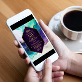 Paarse Gold Agaat Verrassing 50ste Verjaardagsfees Kaart