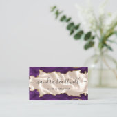 Paarse Gold Agate Ivory Luxury Visitekaartje (Staand voorkant)