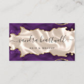 Paarse Gold Agate Ivory Luxury Visitekaartje (Voorkant)