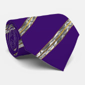 Paarse Gold-Bar Stropdas (Opgerold)