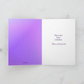 Paarse Gold Christelijke kaart voor e-mailkaarten (Binnen)