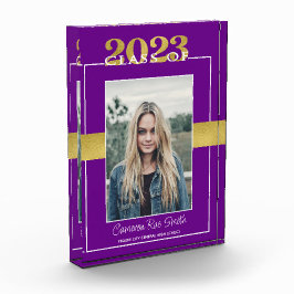 Paarse Gold Class of 2023 Afstuderen Keepomwille Fotoblokken