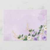 Paarse Gold Floral Elephant Books for Baby Girl Informatiekaartje (Achterkant)