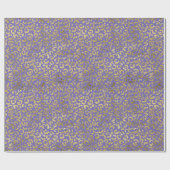 Paarse Gold Glam Leopard Print Cadeaupapier (Vlak)