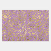 Paarse Gold Glam Leopard Print Inpakpapier Vel (Voorkant 2)
