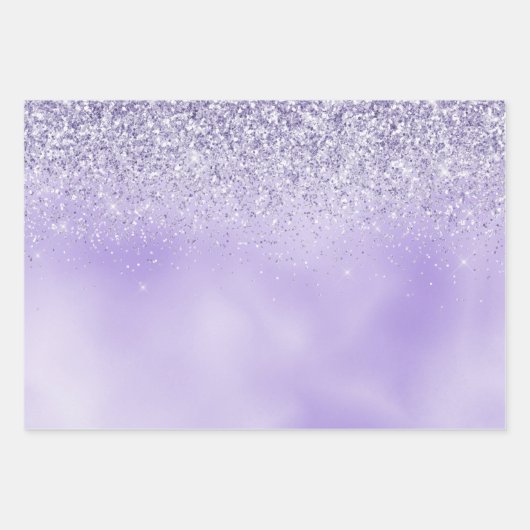 Paarse Gold Glam Leopard Print Inpakpapier Vel (Voorkant 3)