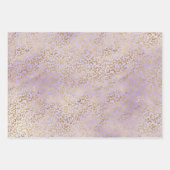 Paarse Gold Glam Leopard Print Inpakpapier Vel (Voorkant)