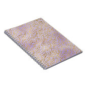 Paarse Gold Glam Leopard Print Notitieboek (Rechterzijde)