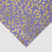 Paarse Gold Glam Leopard Print Tissuepapier (Detail)