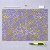 Paarse Gold Glam Leopard Print Tissuepapier (Craft)