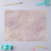 Paarse Gold Glam Leopard Print Tissuepapier (Craft)