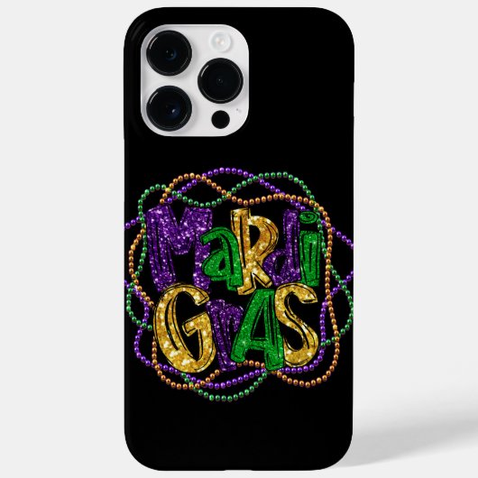 PAARSE GOLD GREEN MARDI GRAS BEADS Case-Mate iPhone CASE (Achterkant)
