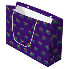 PAARSE GOLD GREEN MARDI GRAS GROOT CADEAUZAKJE