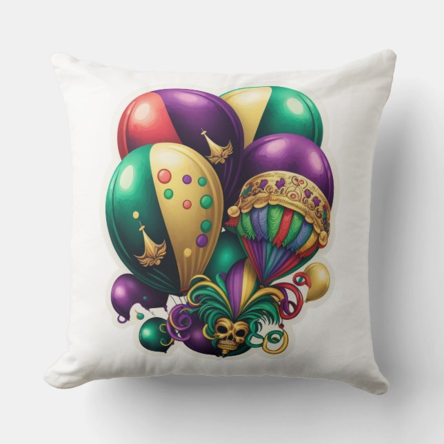 PAARSE GOLD GREEN MARDI GRAS PET BALLOONS KUSSEN (Voorkant)